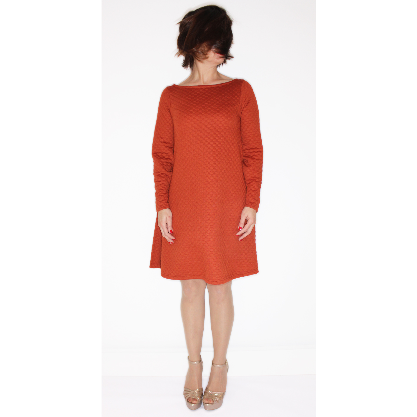 soft orange dress