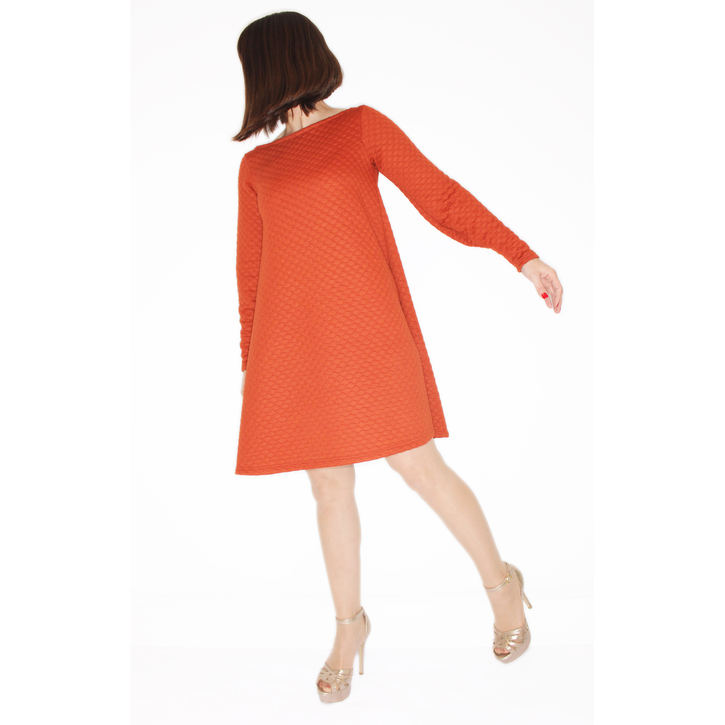soft orange dress